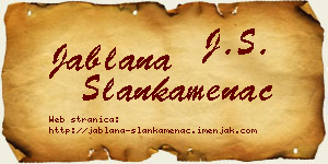 Jablana Slankamenac vizit kartica